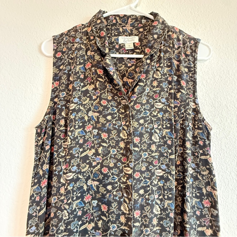 Vintage Floral Swing Dress by Christopher & Banks | Size 10 - Picture 2 of 16